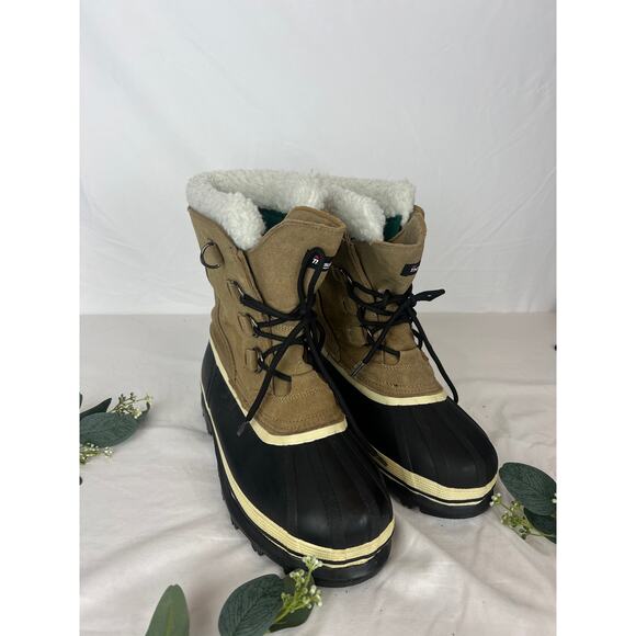 Herman Survivors Thinsulate 200g Brown Leather Winter Boots - Picture 2 of 3